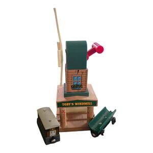 Thomas the Train Wooden Toby’s Windmill w/ Barrel Car & Toby 1599WJ00